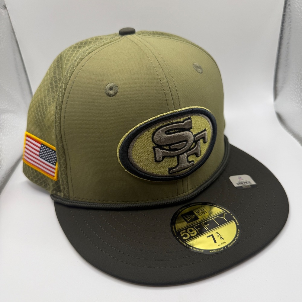 New Era 59FIFTY San Francisco 49ers Salute to Service Hat Olive Green 7 3/4